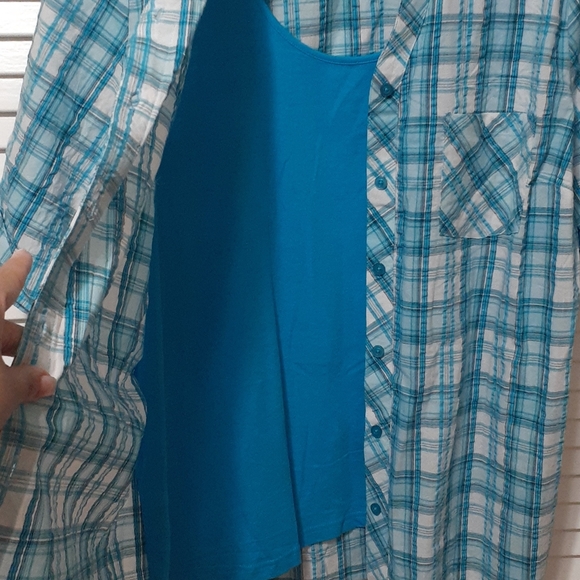 D & CO plated blouse size 1x - Picture 5 of 6